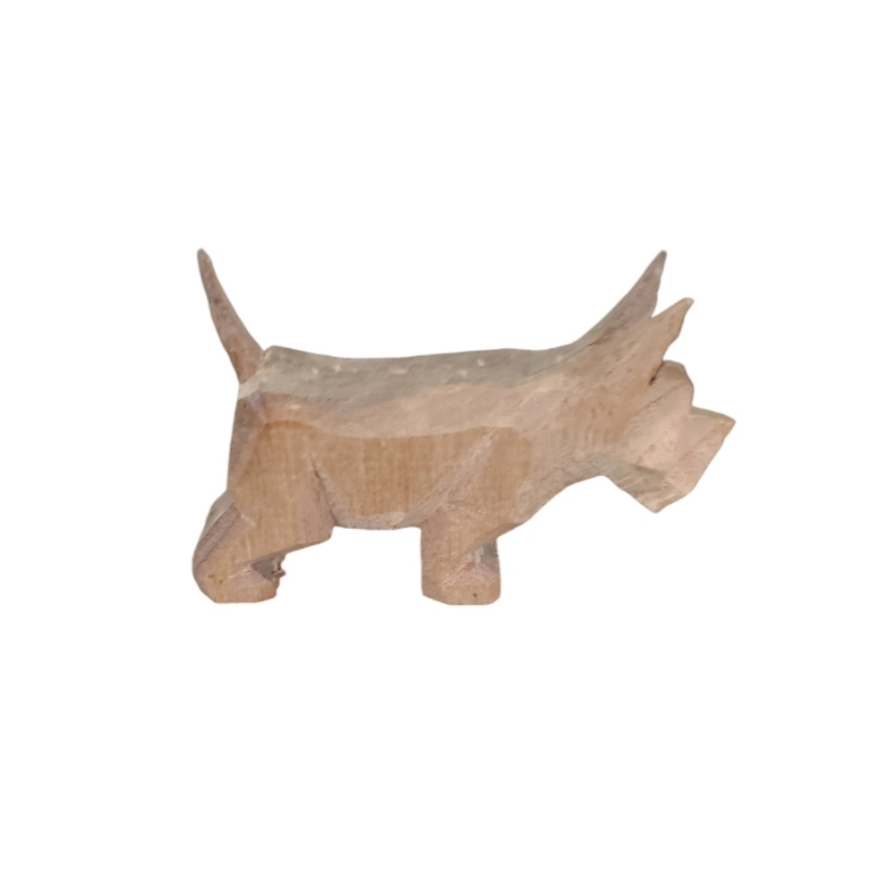 Primitive Wood Scottish Terrier Handcraved Detailed Set Of 3 MCM ~ Pre-Owned - Picture 8 of 16